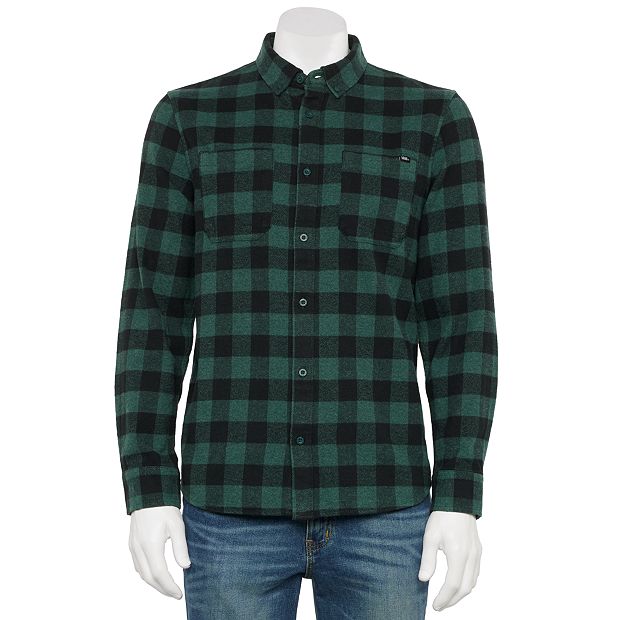 Vans green outlet flannel