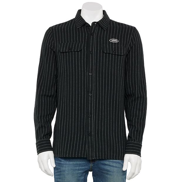 Men s Vans Station Striped Button Down Shirt