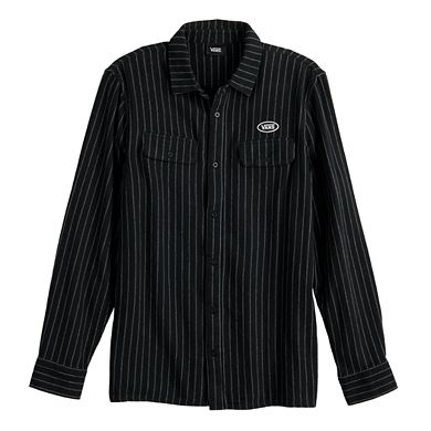 Men's Vans Station Striped Button-Down Shirt