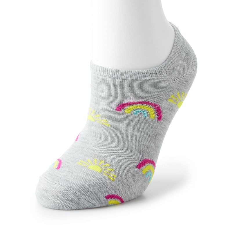 71365237 Fun Patterned No-Show Socks, Womens, Size: 9-11, G sku 71365237