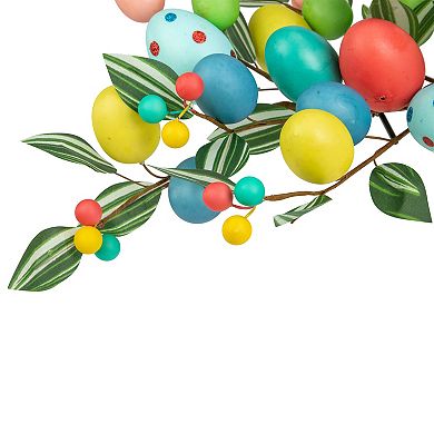 Northlight Colorful Easter Egg Pillar Candle Holder Centerpiece
