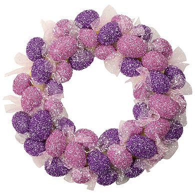 Northlight Glittered Easter Egg Wreath