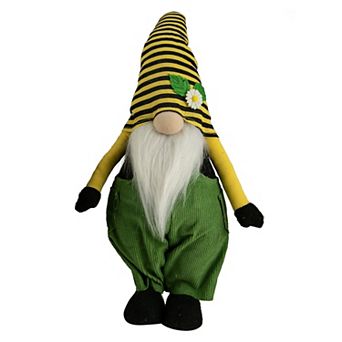 Northlight Striped Bee Springtime Gnome Floor Decor 2 pc Set