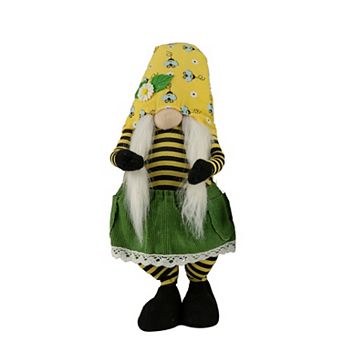 Northlight Bumblebee Striped Springtime Gnome Floor Decor 2 pc Set