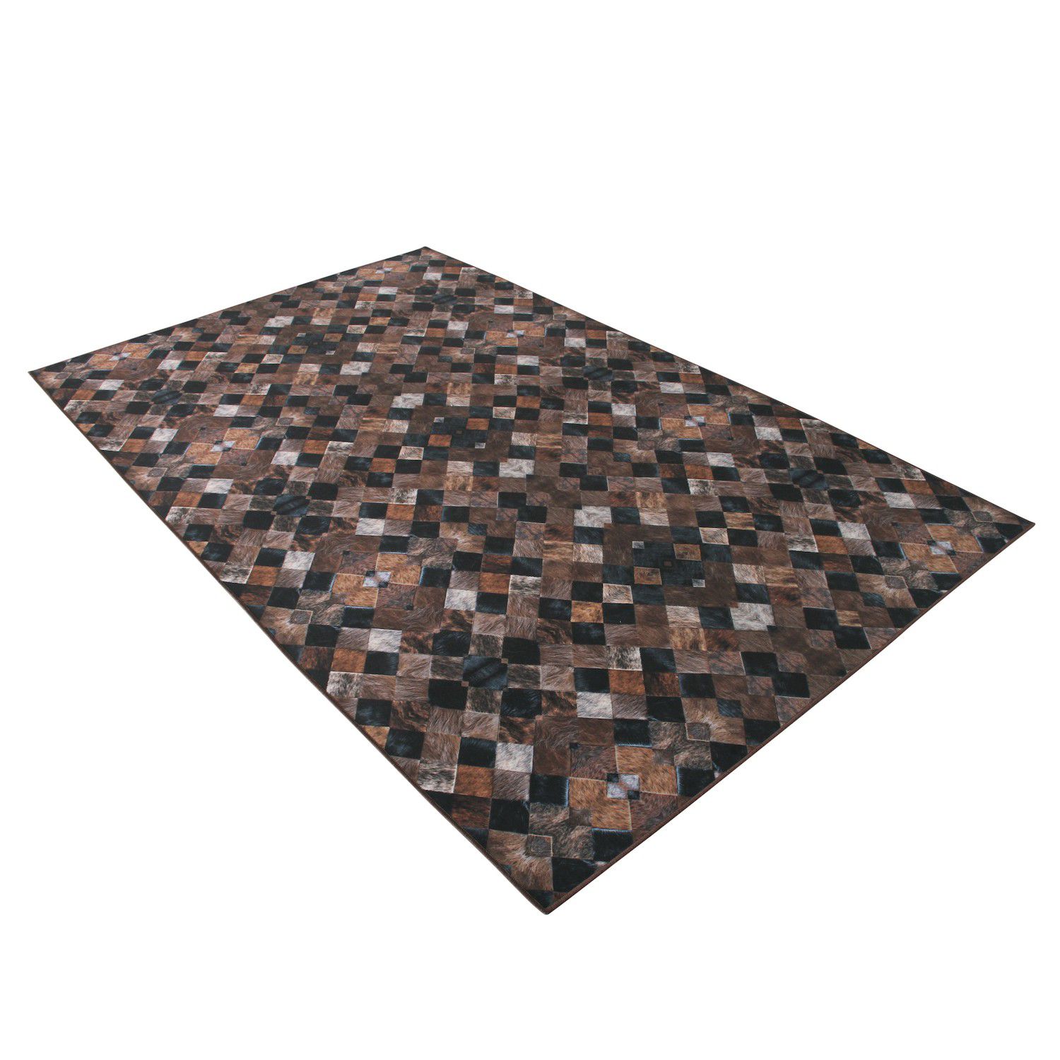 nuLOOM Marcia Machine Washable Faux Cowhide Area Rug, Brown, 6x8 ft