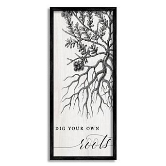 Stupell Home Decor Dig Your Roots Framed Wall Art