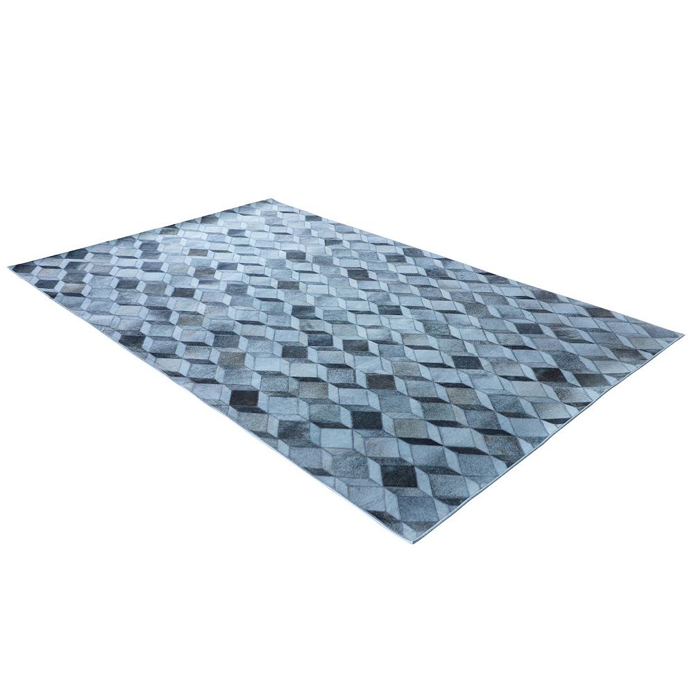 Walk on Me Faux Cowhide Digital Printed Patchwork Cubical Dimension ...