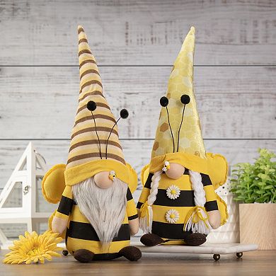 Northlight Bumblebee Braids Springtime Gnome Floor Decor