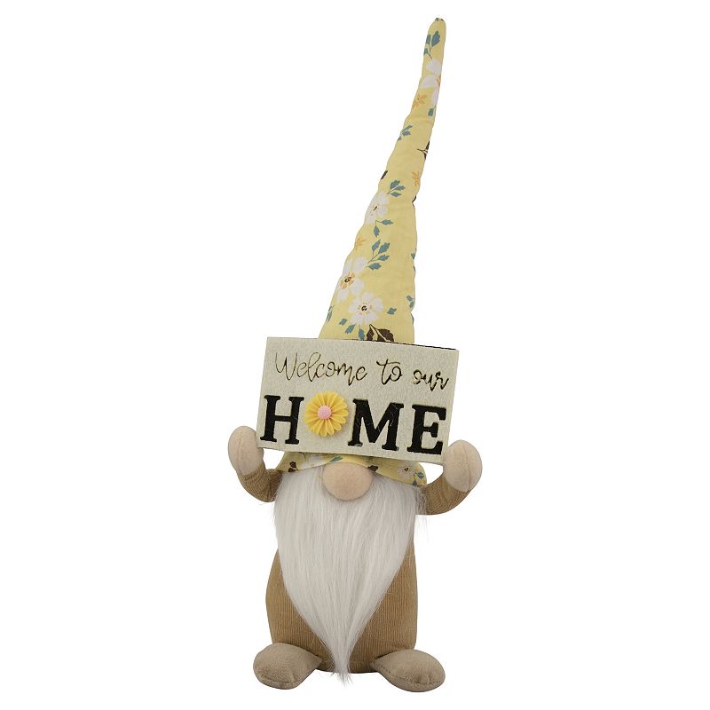 44154436 Northlight Welcome Home Floral Gnome Floor Decor,  sku 44154436