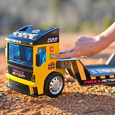 Maxx Action 2-in-1 Construction Truck & Trailer Mega Mover