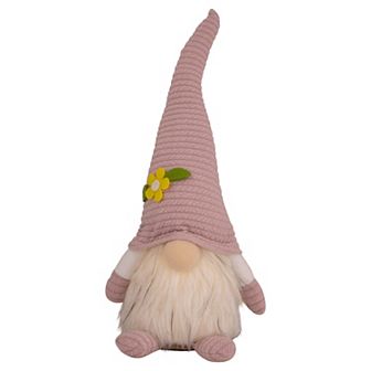 Northlight Light-Up Pink Spring Gnome Table Decor