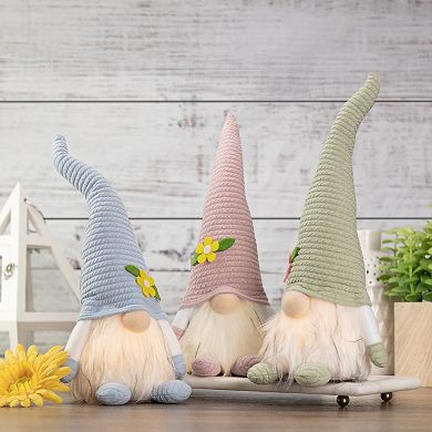 Northlight Light-Up Pink Spring Gnome Table Decor