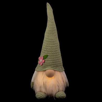 Northlight Pre-Lit Green Spring Gnome Table Decor