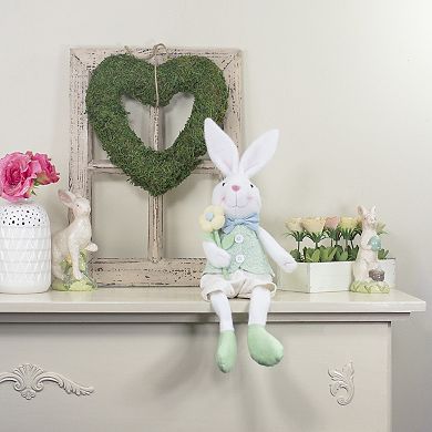 Northlight White & Green Boy Bunny Rabbit Easter Table Decor