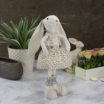 Northlight Beige & Cream Standing Girl Easter Bunny Rabbit Table Decor