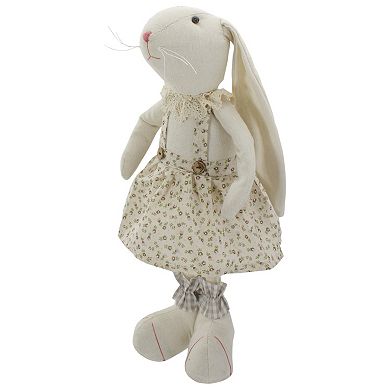 Northlight Beige & Cream Standing Girl Easter Bunny Rabbit Table Decor