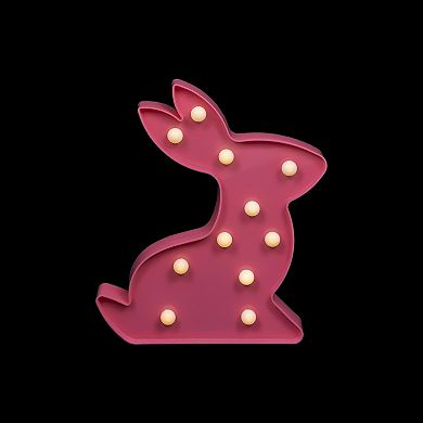 Northlight LED Pink Easter Bunny Marquee Wall Decor