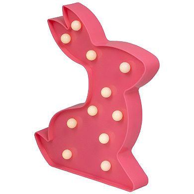 Northlight LED Pink Easter Bunny Marquee Wall Decor