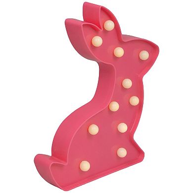 Northlight LED Pink Easter Bunny Marquee Wall Decor