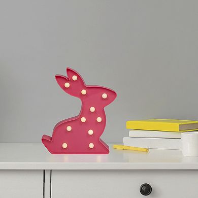 Northlight LED Pink Easter Bunny Marquee Wall Decor