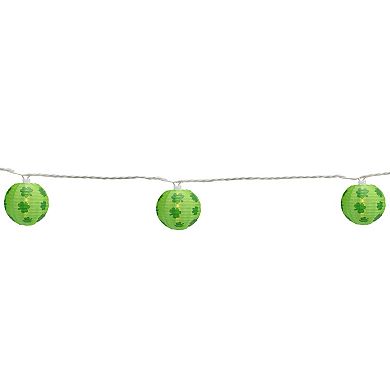 Northlight 10-Count Shamrock St. Patrick's Day Paper Lantern String Lights