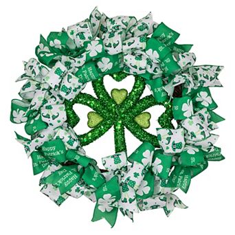Northlight Shamrock Ribbons St. Patrick's Day Wreath