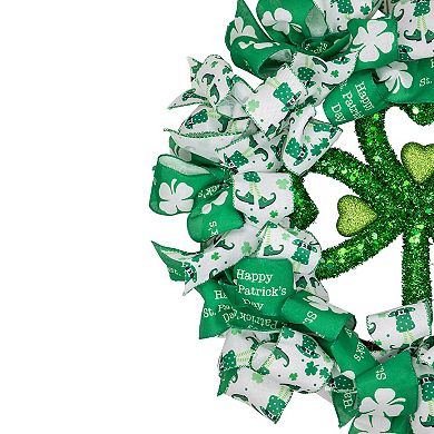 Northlight Shamrock Ribbons St. Patrick's Day Wreath