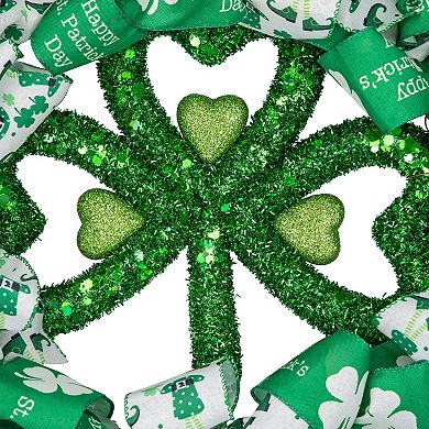 Northlight Shamrock Ribbons St. Patrick's Day Wreath