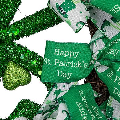 Northlight Shamrock Ribbons St. Patrick's Day Wreath