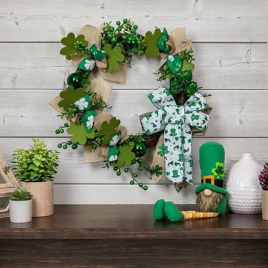 Northlight Burlap Bows Shamrocks St. Patrick's Day Wreath