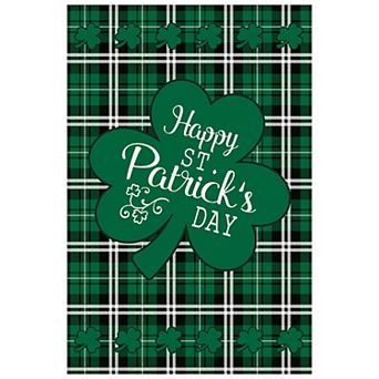 Northlight "Happy St. Patrick's Day" Plaid Outdoor Garden Flag