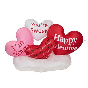 Northlight 3 Ft. LED Inflatable Valentine's Day Conversation Hearts Outdoor Decor