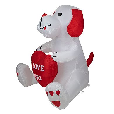 Northlight LED Inflatable Valentine's Day Doggie Outdoor Floor Decor
