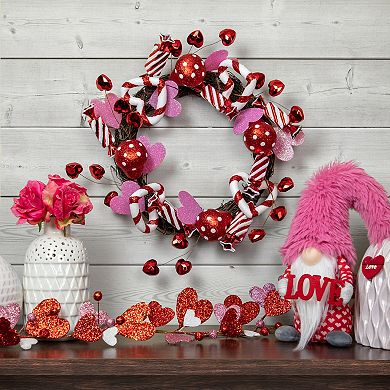 Northlight Red & White Candies & Hearts Valentine's Day Artificial Wreath