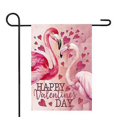 Northlight Happy Valentine's Day Flamingo Garden Flag