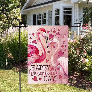 Northlight Happy Valentine's Day Flamingo Garden Flag
