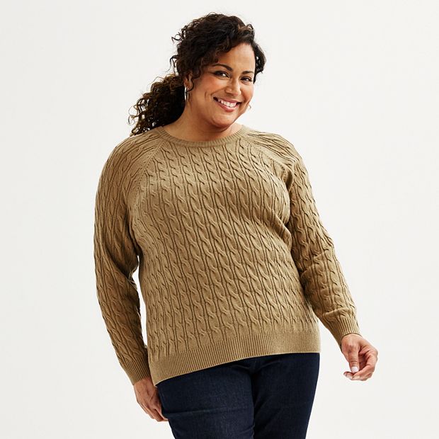 Croft and barrow plus size clearance sweaters