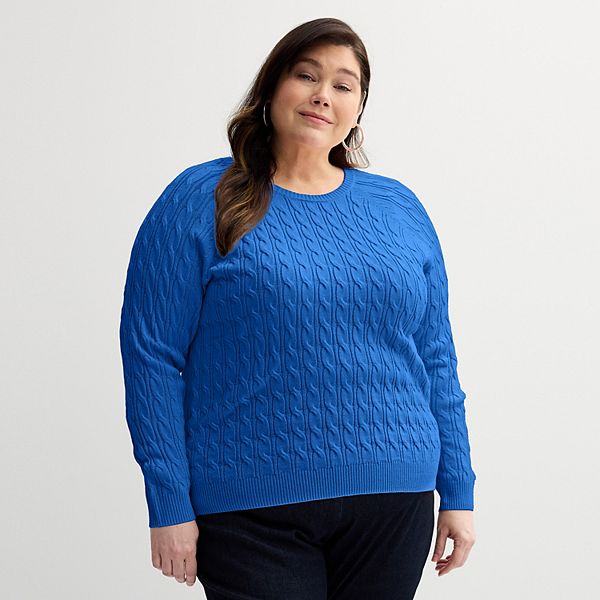 Plus Size Crewneck Snowy Barn Sweater