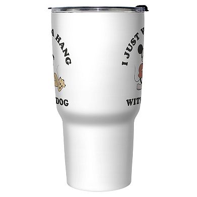 Mickey Just Want To Hang With Dog Stainless Steel Travel Mug