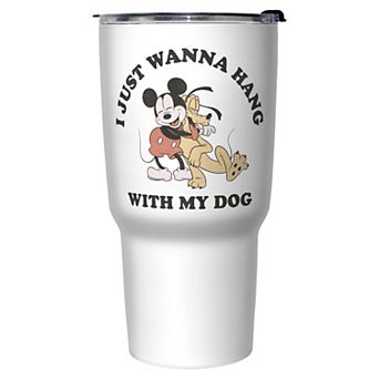 Mickey Just Want To Hang With Dog Stainless Steel Travel Mug