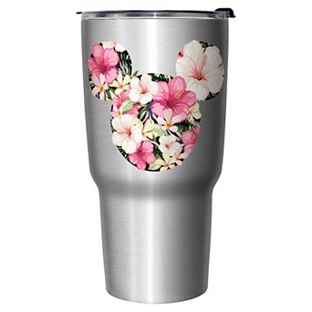 Mickey Floral Stainless Steel Travel Mug
