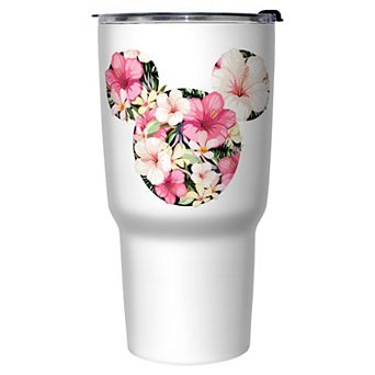 Mickey Floral Stainless Steel Travel Mug