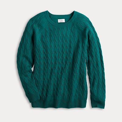 Women's Croft & Barrow® The Extra Soft Cabled Crew Neck Sweater Women's Croft & Barrow® The Extra Soft Cabled Crew Neck Sweater