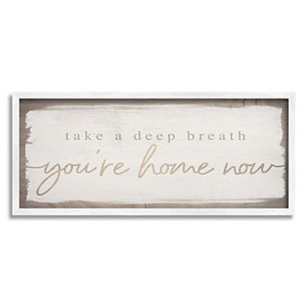 Stupell Home Decor You're Home White Framed Wall Art