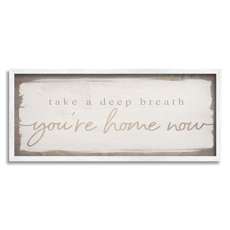 Stupell Home Decor You're Home White Framed Wall Art