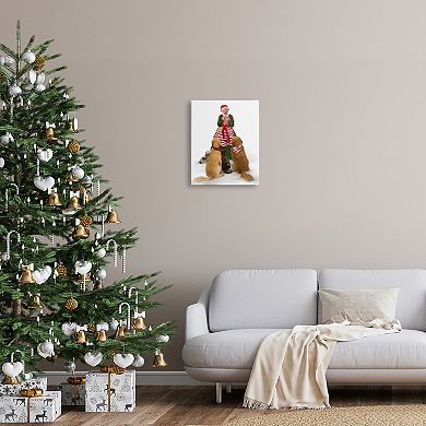 Stupell Home Decor Mrs. Claus & Dogs Canvas Wall Art