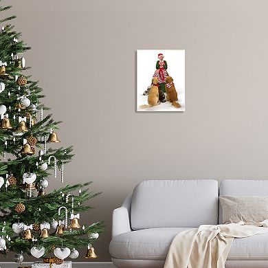 Stupell Home Decor Mrs. Claus & Dogs Plaque Wall Art