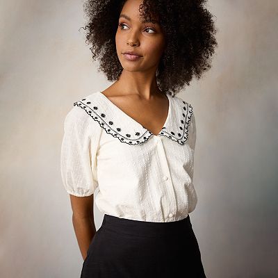 Puff sleeve peasant top hotsell