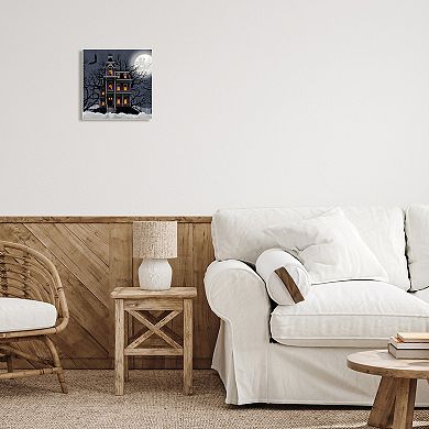 Stupell Home Decor Creepy Haunted House Plaque Wall Art