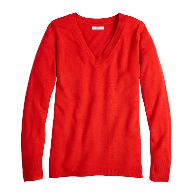 Petite Croft & Barrow® The Extra Soft V-Neck Sweater